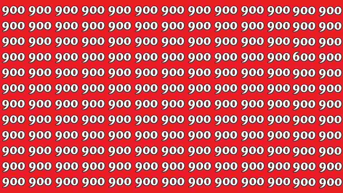 Optical Illusion Challenge Find the 600 Among 900s Before Time Runs Out