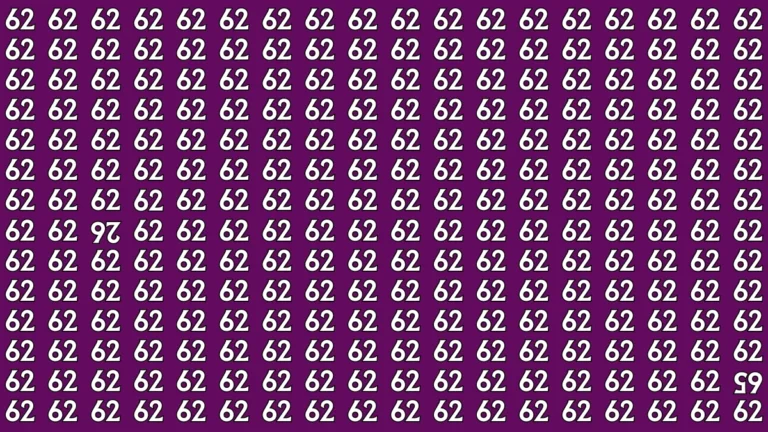 Quick Illusion Challenge Can You Find the 26 and 65 Among 62s in 7 Seconds