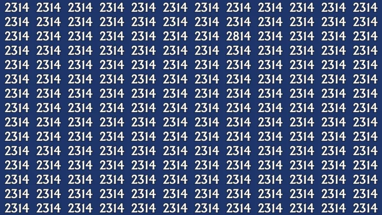 Quick Illusion Challenge Find the 2814 in 6 Seconds Among 2314sQuick Illusion Challenge Find the 2814 in 6 Seconds Among 2314s