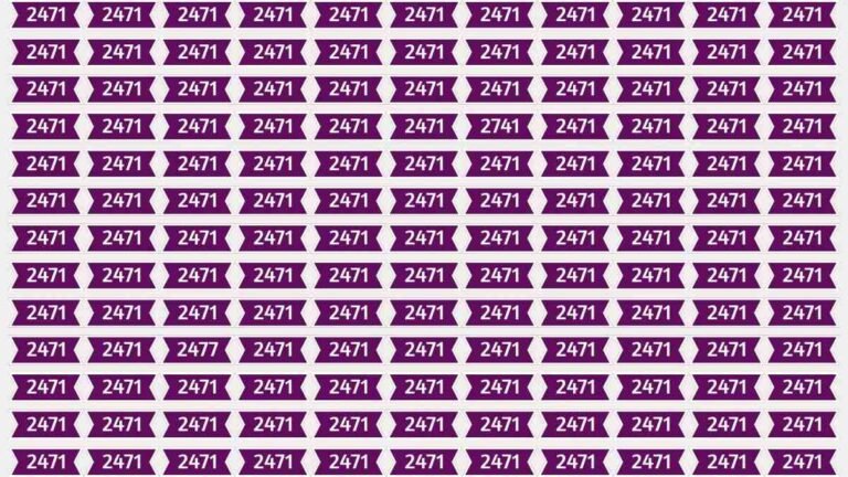 Quick Illusion Find 2477 Among the 2471s in 7 Seconds