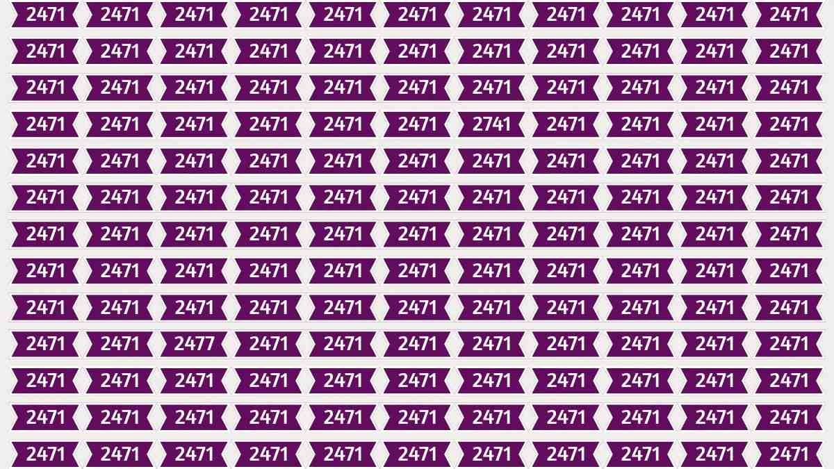 Quick Illusion Find 2477 Among the 2471s in 7 Seconds
