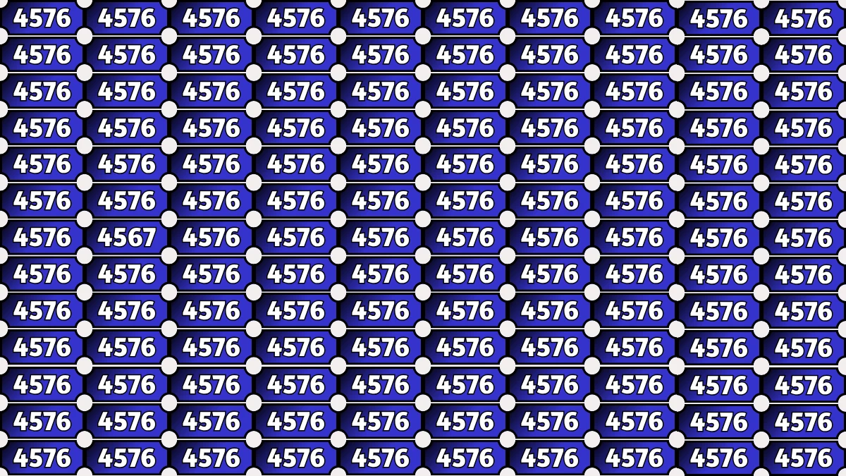 Quick Visual Challenge Spot the 4567 Among Similar Numbers in Just 7 Seconds
