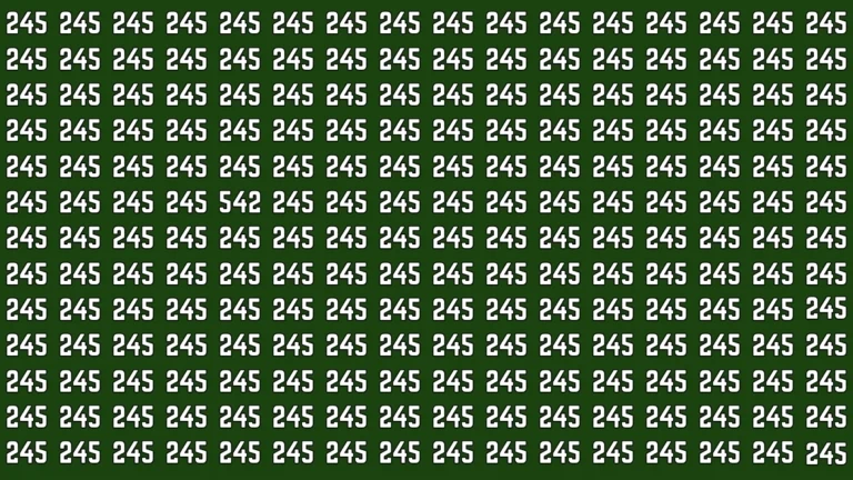 Still Looking for 542? If you have not found it yet, slow down and scan carefully. Look for any number where the digits feel slightly off. The trick is not speed but accuracy. Once you spot it, you will wonder how you missed it before. Remember, the fun lies in the challenge, not just the answer.