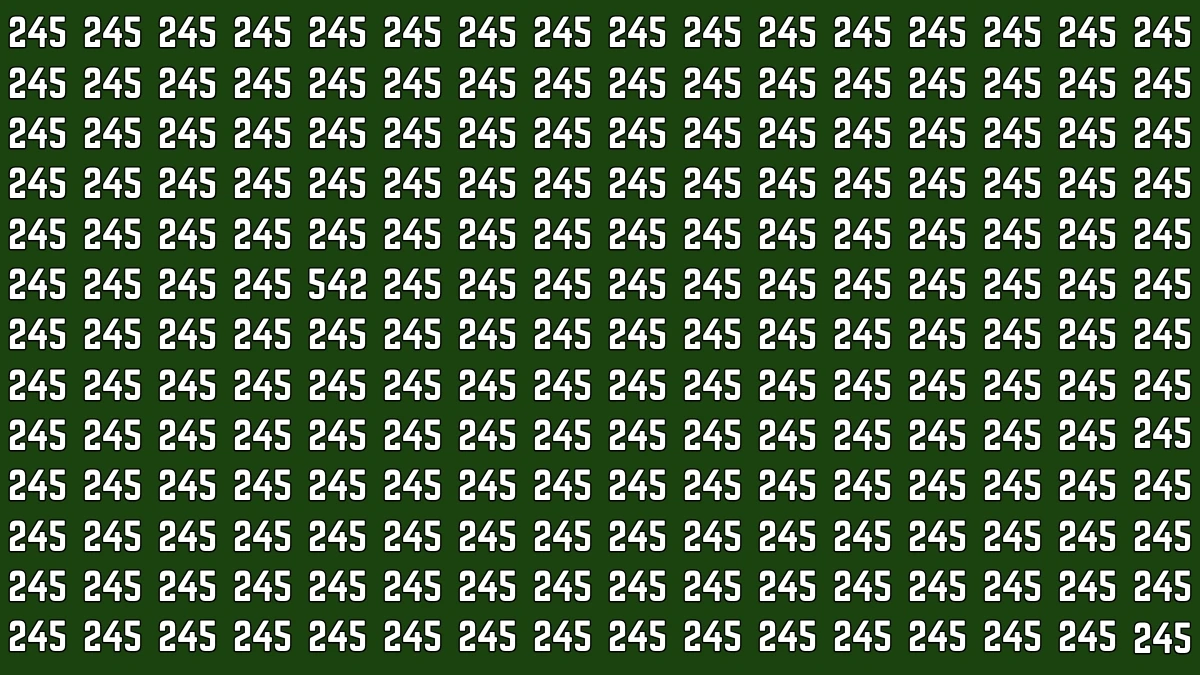 Still Looking for 542? If you have not found it yet, slow down and scan carefully. Look for any number where the digits feel slightly off. The trick is not speed but accuracy. Once you spot it, you will wonder how you missed it before. Remember, the fun lies in the challenge, not just the answer.