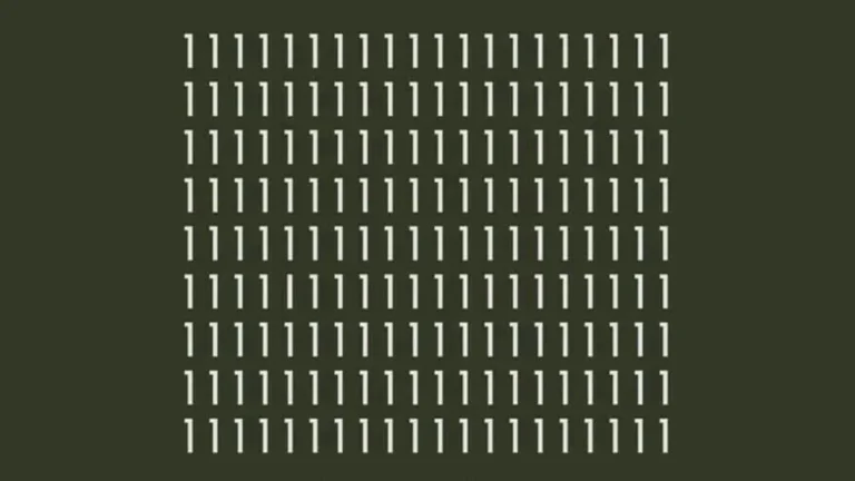 Optical Illusion Only People With Hawk's Eyes Vision Can Spot The Letter 'I' Hidden Among 1's In 11 Seconds!