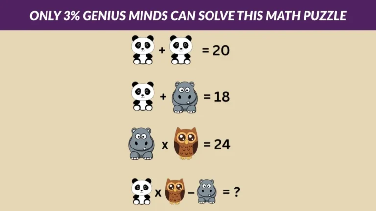 Only 3% Genius Minds Can Solve This Math Puzzle in 7 Seconds!