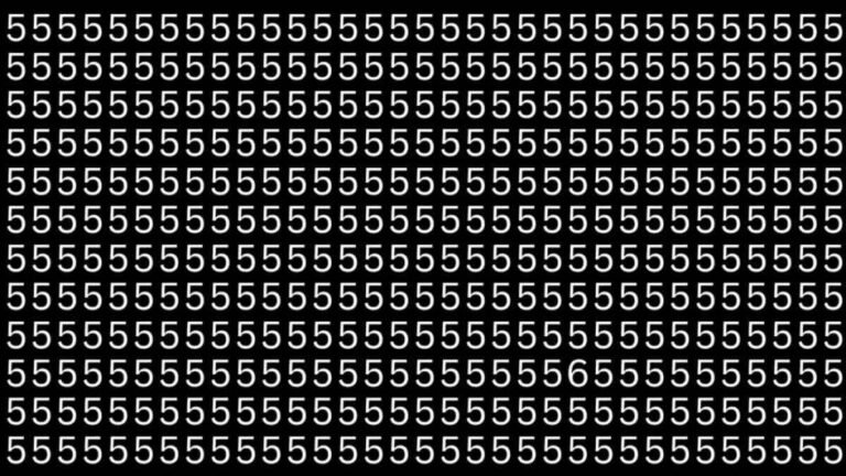 Test Your Observation Skills! Can You Spot The Hidden Number 6 Among The Pool Of 5's In 25 Seconds