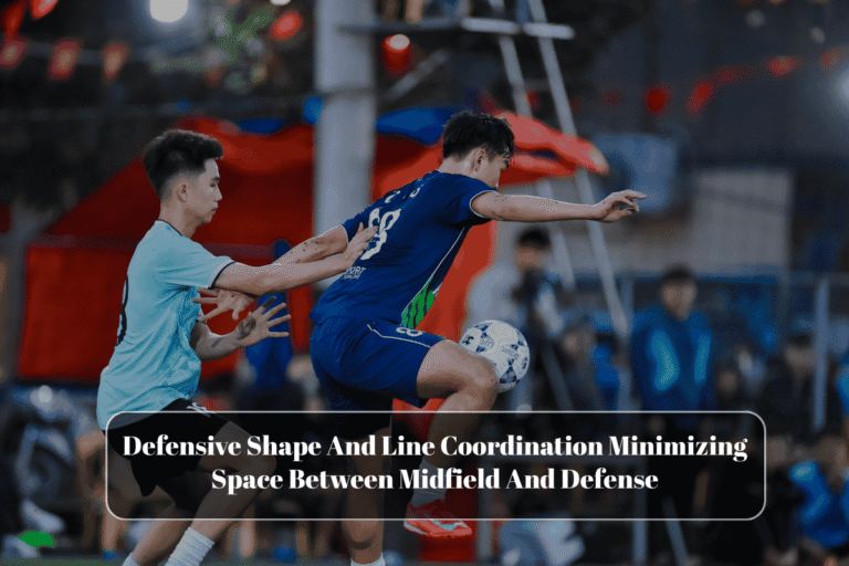 Defensive Shape And Line Coordination Minimizing Space Between Midfield And Defense